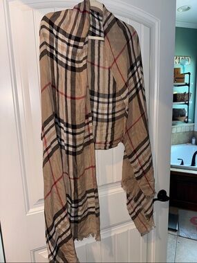 Luxe Plaid Shawl Scarf